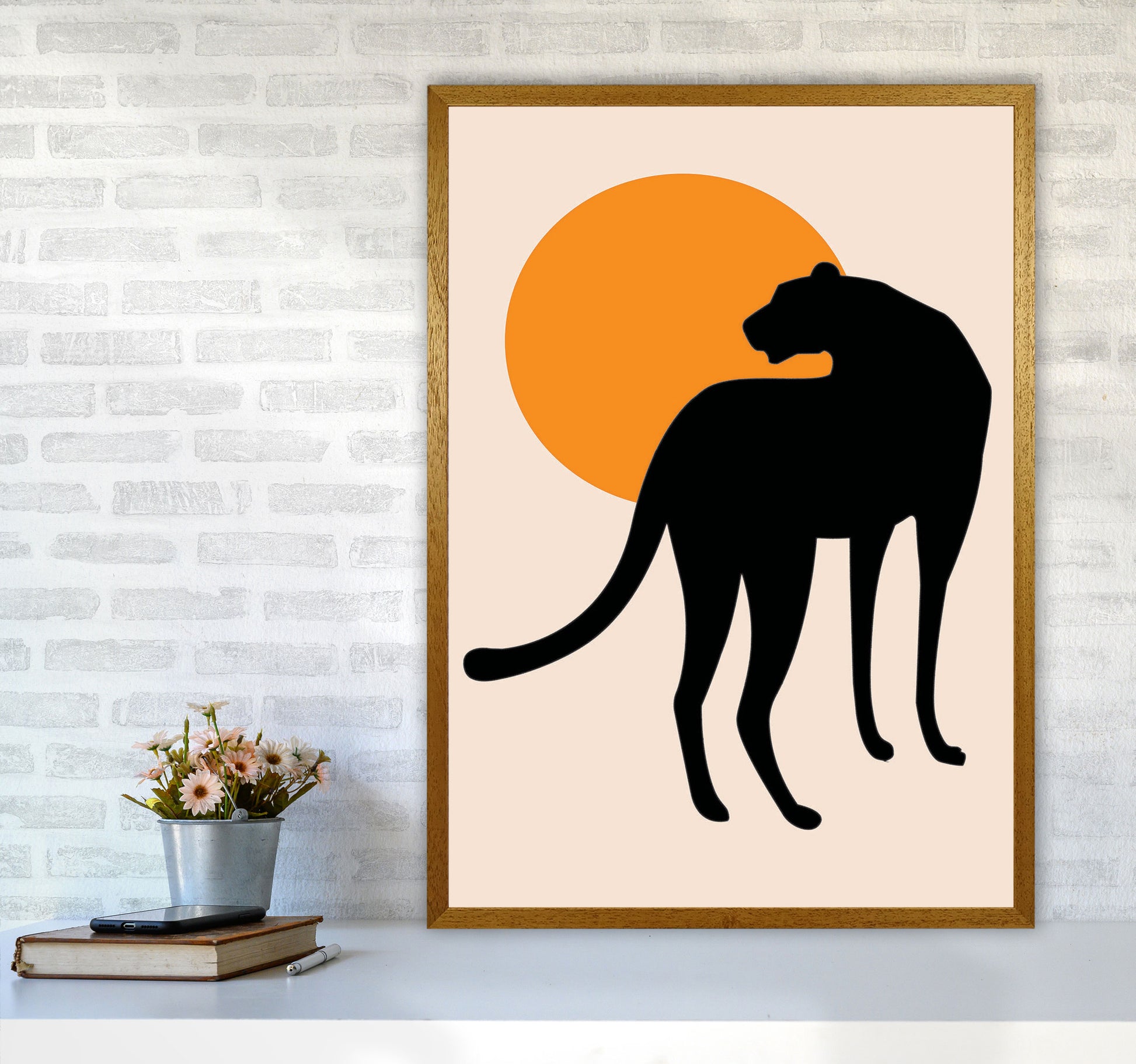 Leopard Sun Poster Art Print by Jason Stanley A1 Print Only