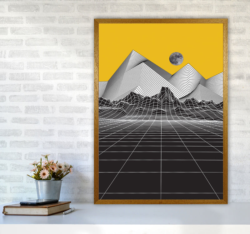 Moon Rise Yellow Art Print by Jason Stanley A1 Print Only