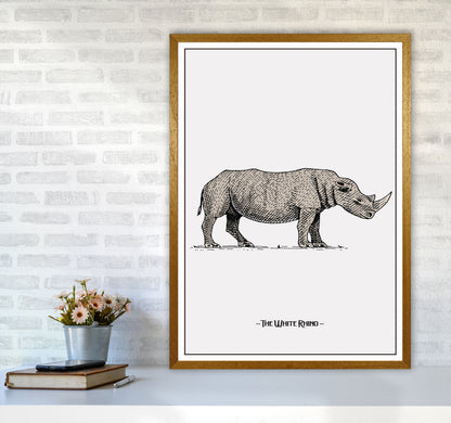The White Rhino Art Print by Jason Stanley A1 Print Only