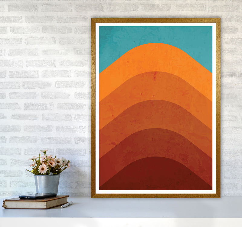 Orange Mountain Art Print by Jason Stanley A1 Print Only