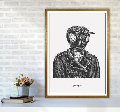 The Biker Bee Art Print by Jason Stanley A1 Print Only