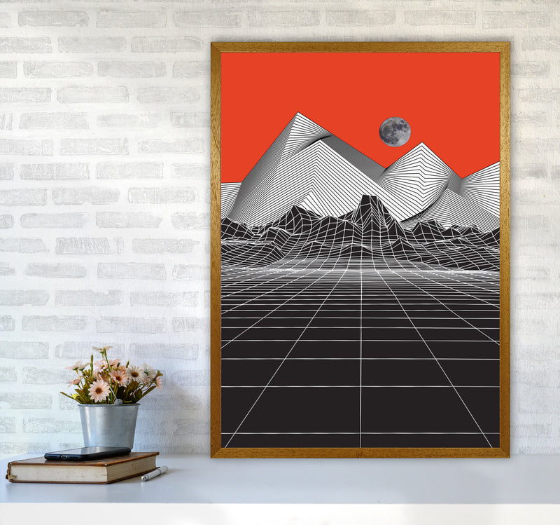 Moon Rise Red Art Print by Jason Stanley A1 Print Only