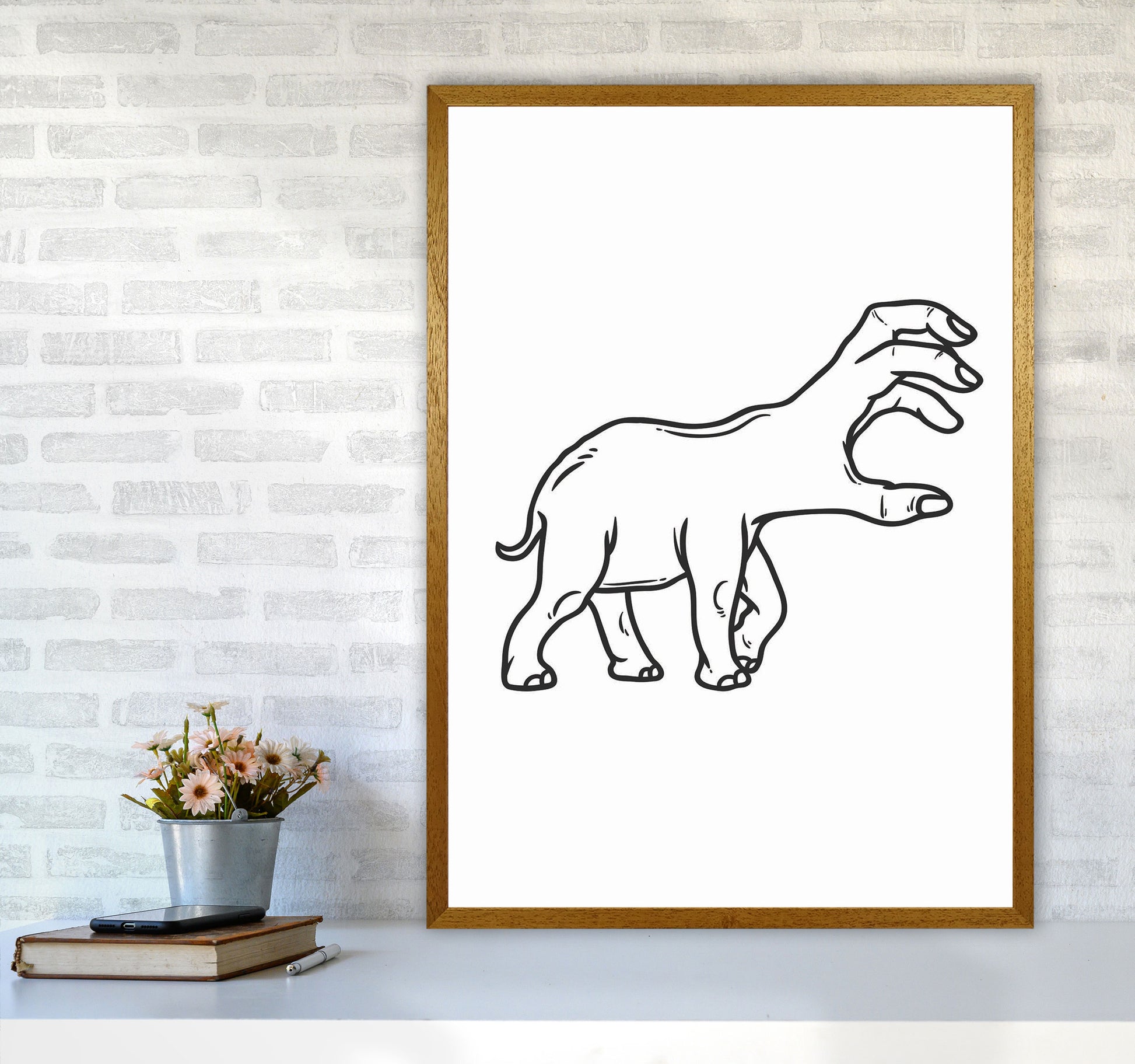 Hand-Head Art Print by Jason Stanley A1 Print Only