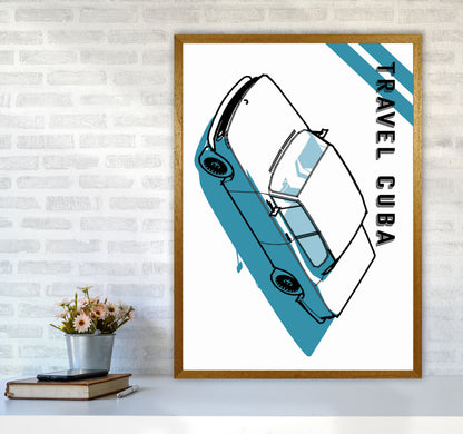 Travel Cuba Blue Art Print by Jason Stanley A1 Print Only