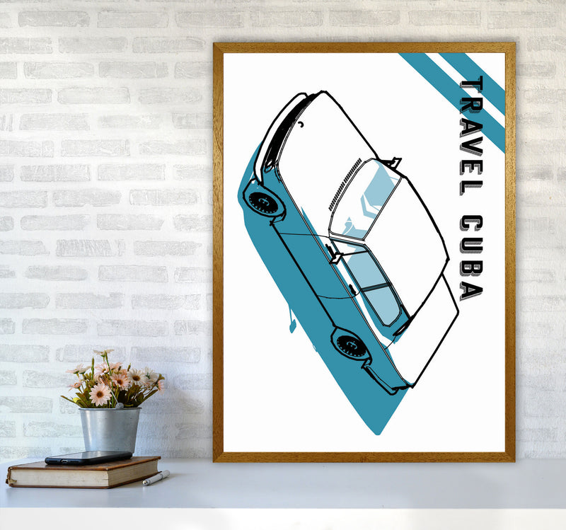 Travel Cuba Blue Art Print by Jason Stanley A1 Print Only