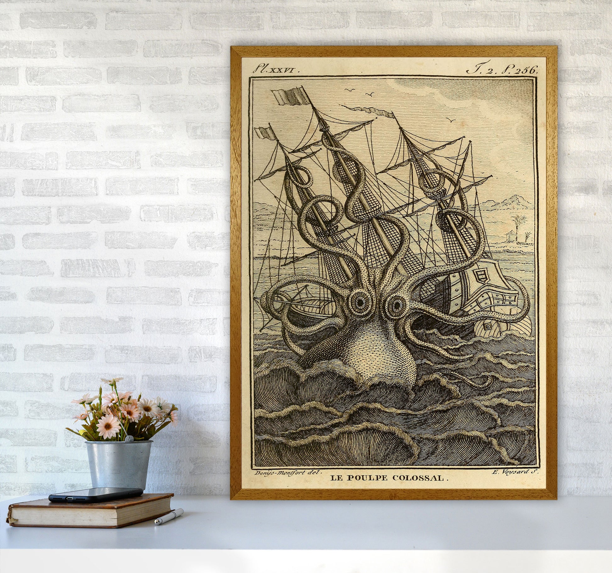 The Great Collossal Octopus Art Print by Jason Stanley A1 Print Only