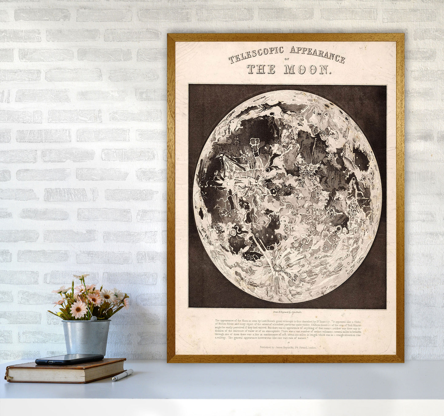 Telescopic Appearance Of The Moon Art Print by Jason Stanley A1 Print Only