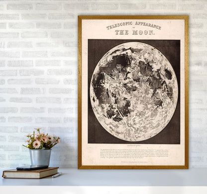 Telescopic Appearance Of The Moon Art Print by Jason Stanley A1 Print Only