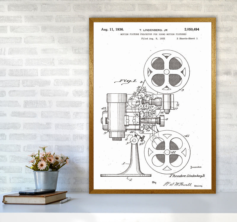 Motion Picture Projector Patent Art Print by Jason Stanley A1 Print Only