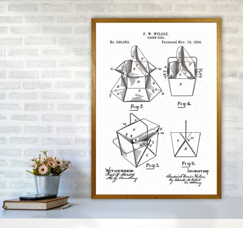 Chinese Take Out Box Patent Art Print by Jason Stanley A1 Print Only