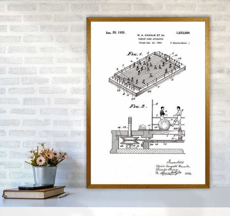 Vintage Foos Ball Table Patent Art Print by Jason Stanley A1 Print Only