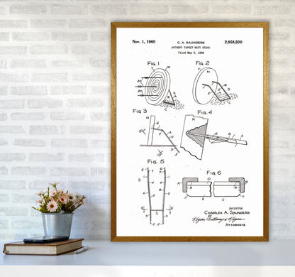 Archery Target Stand Patent Art Print by Jason Stanley A1 Print Only
