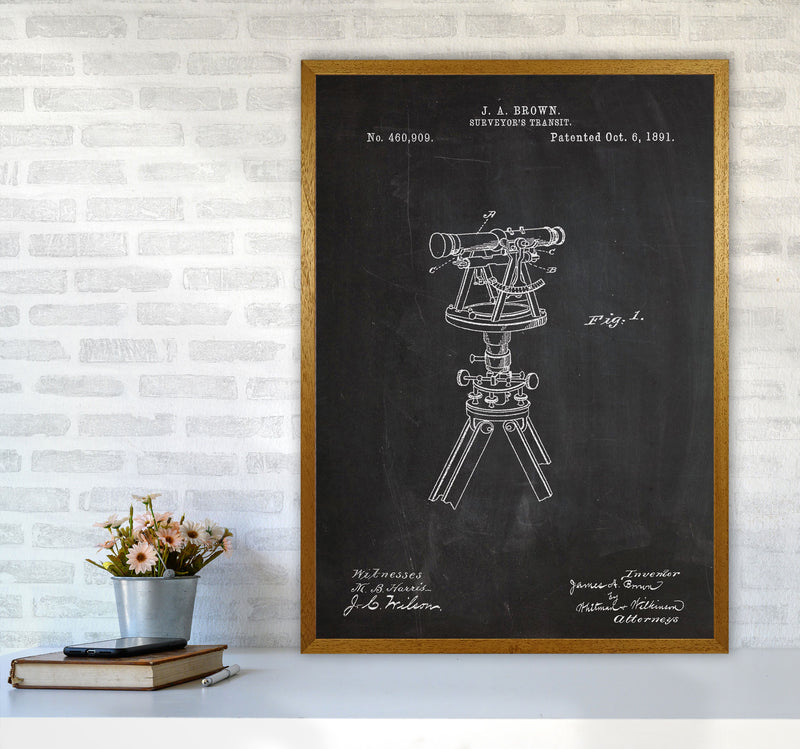 Surveyor's Transit Patent Art Print by Jason Stanley A1 Print Only