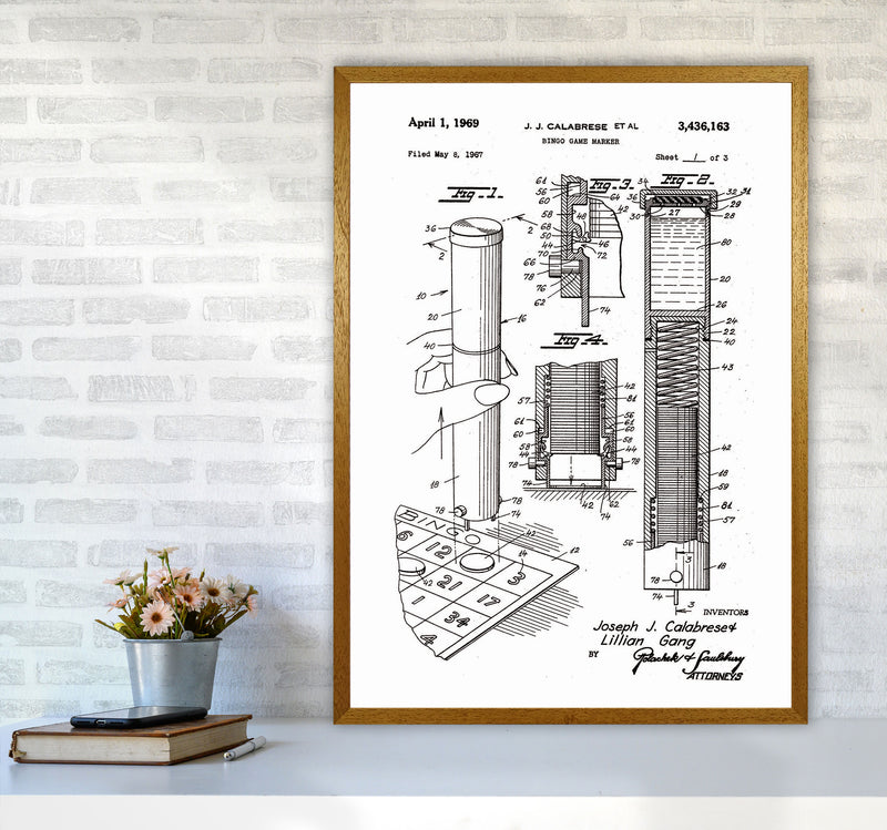 Bingo Game Marker Patent Art Print by Jason Stanley A1 Print Only