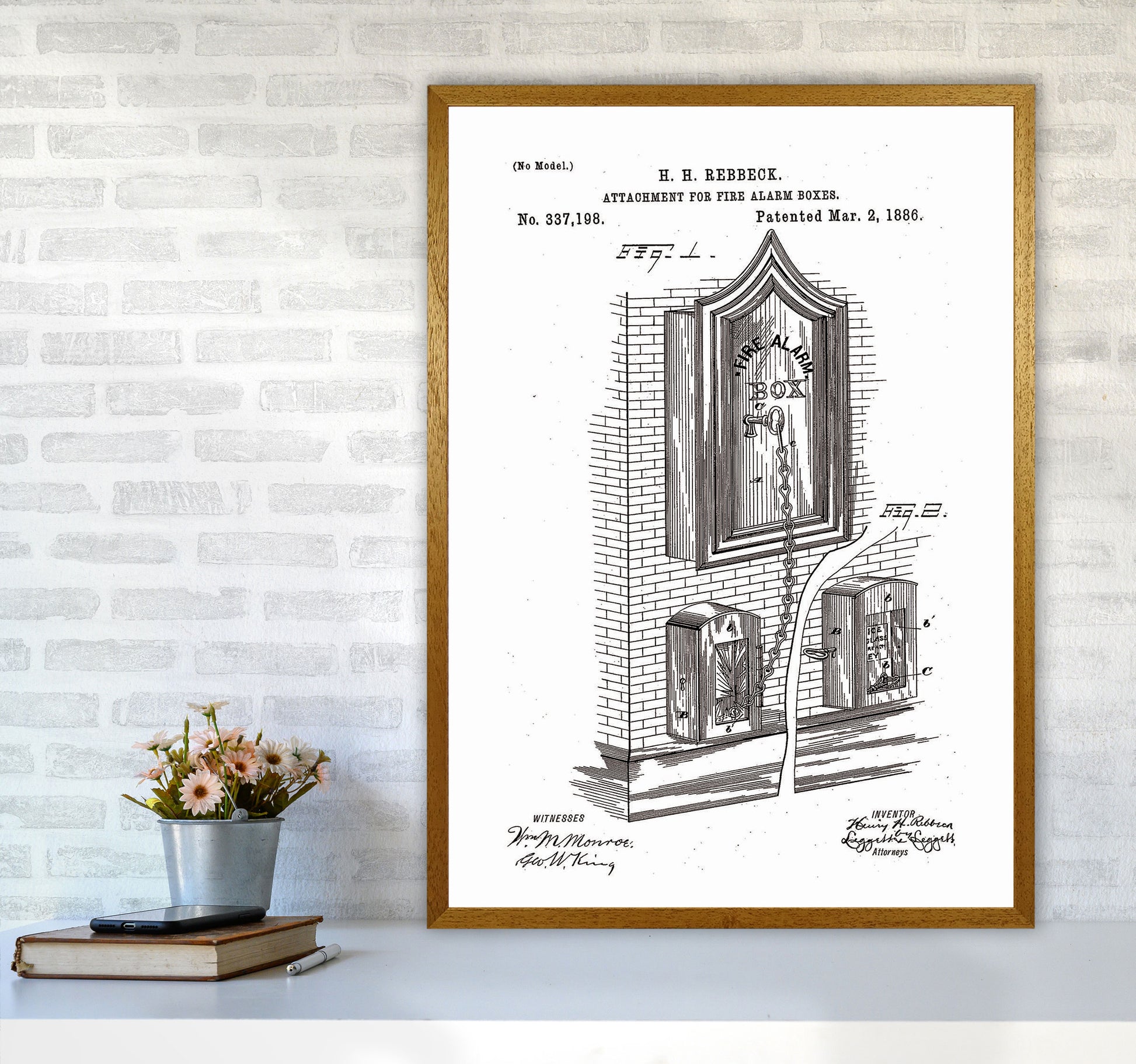 Fire Alarm Box Patent Art Print by Jason Stanley A1 Print Only