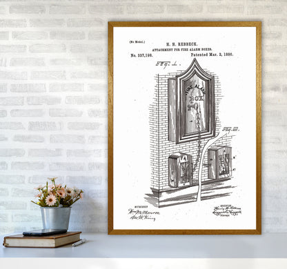 Fire Alarm Box Patent Art Print by Jason Stanley A1 Print Only
