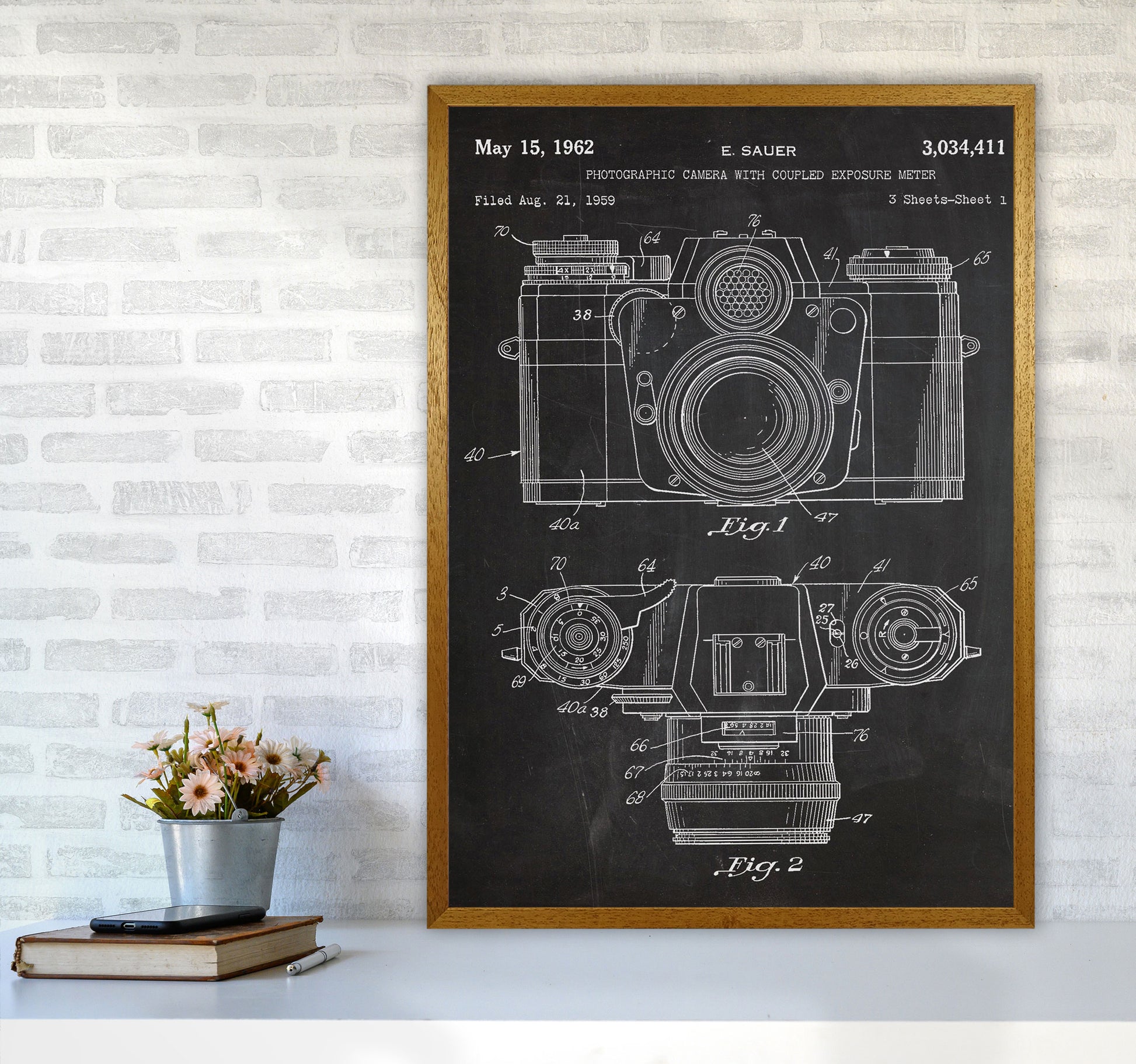Vintage Camera Patent Art Print by Jason Stanley A1 Print Only