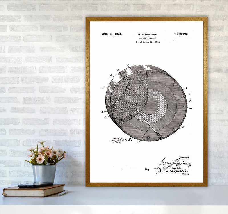 Archery Target Patent Art Print by Jason Stanley A1 Print Only