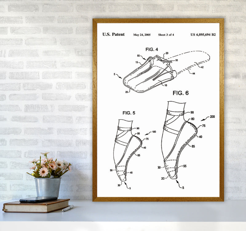 Ballet Slipper Patent Art Print by Jason Stanley A1 Print Only
