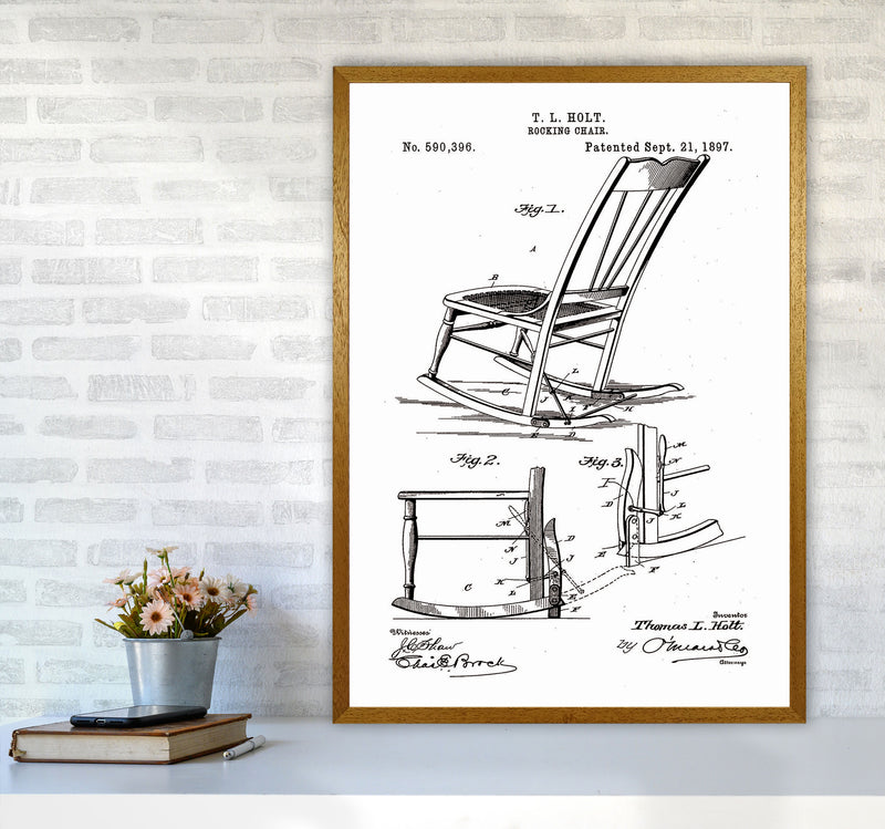 Rocking Chair Patent Art Print by Jason Stanley A1 Print Only