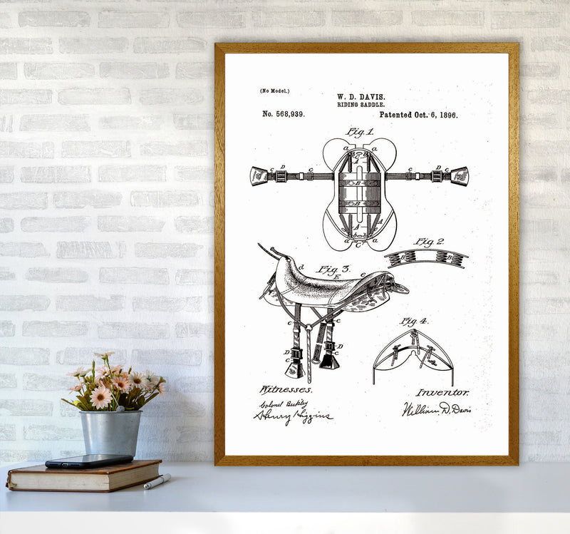 Riding Saddle Patent Art Print by Jason Stanley A1 Print Only