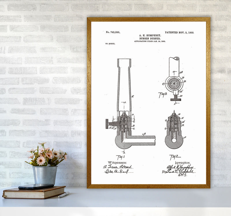 Bunsen Burner Patent Art Print by Jason Stanley A1 Print Only