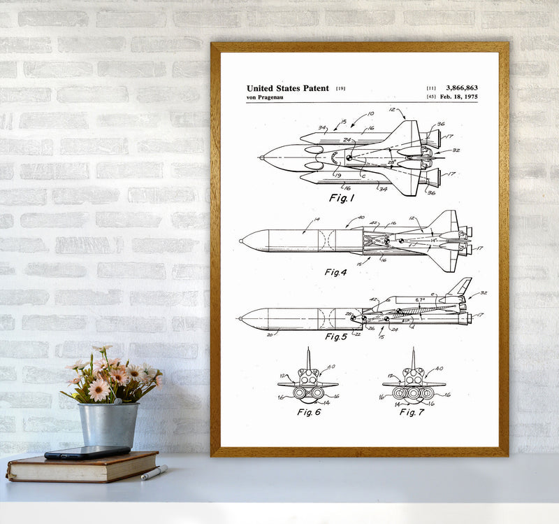 Space Shuttle Patent Art Print by Jason Stanley A1 Print Only