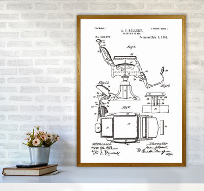 Barber Chair Patent Art Print by Jason Stanley A1 Print Only
