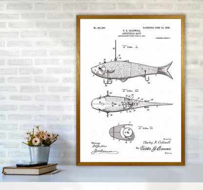 Fishing Lure Patent Art Print by Jason Stanley A1 Print Only