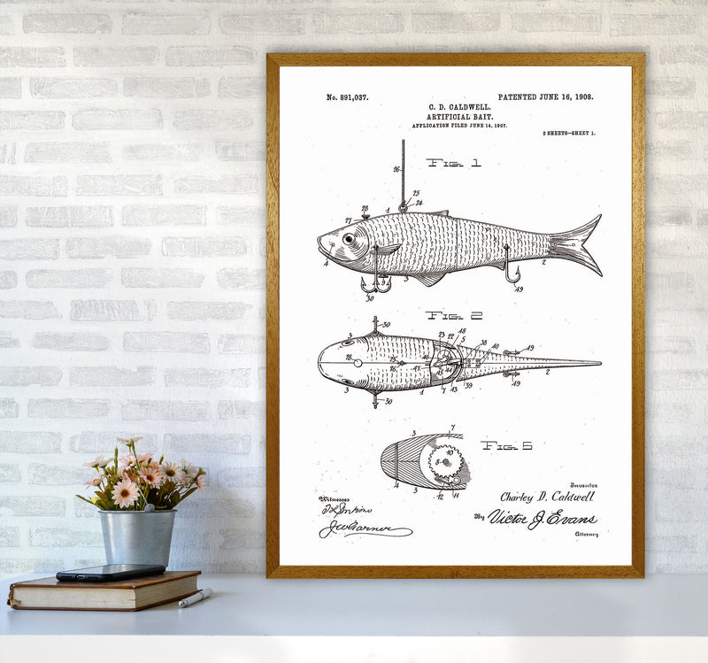 Fishing Lure Patent Art Print by Jason Stanley A1 Print Only