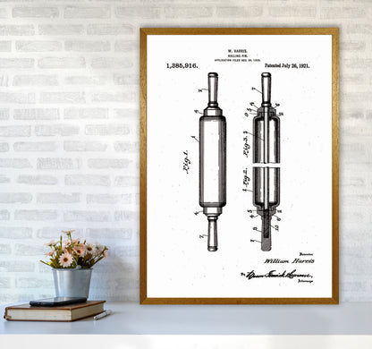 Rolling Pin Patent Art Print by Jason Stanley A1 Print Only