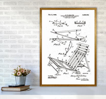 Beach Chair Patent Art Print by Jason Stanley A1 Print Only