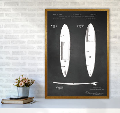 Surfboard Patent 1 Art Print by Jason Stanley A1 Print Only
