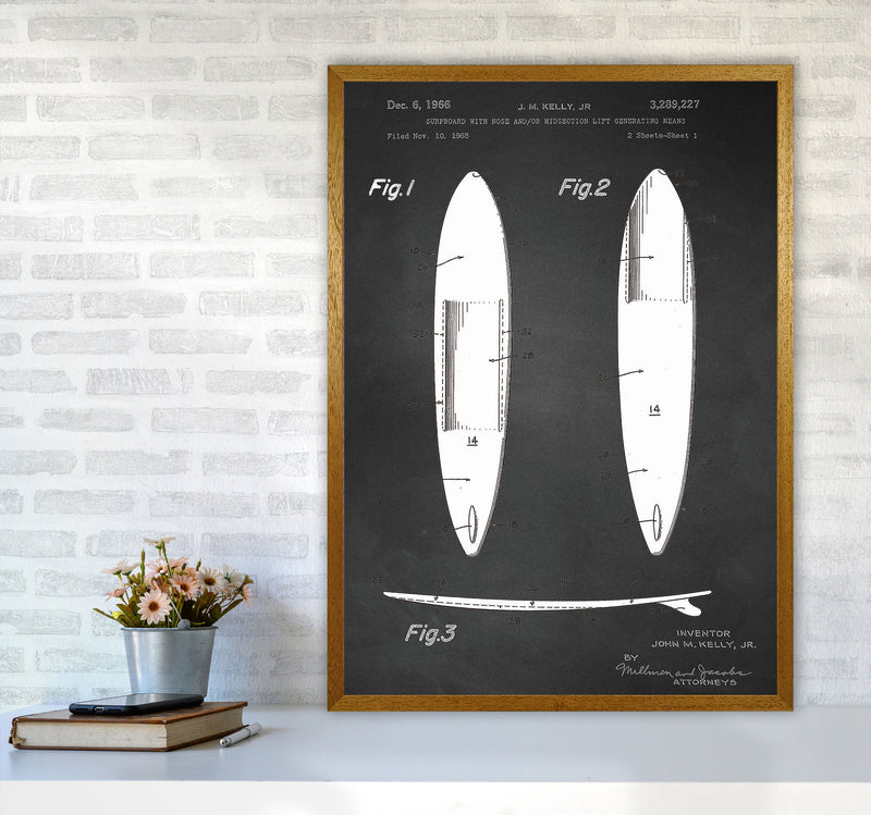 Surfboard Patent 1 Art Print by Jason Stanley A1 Print Only