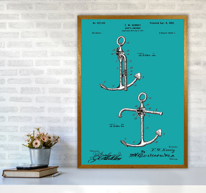 Anchor Patent Blue Art Print by Jason Stanley A1 Print Only