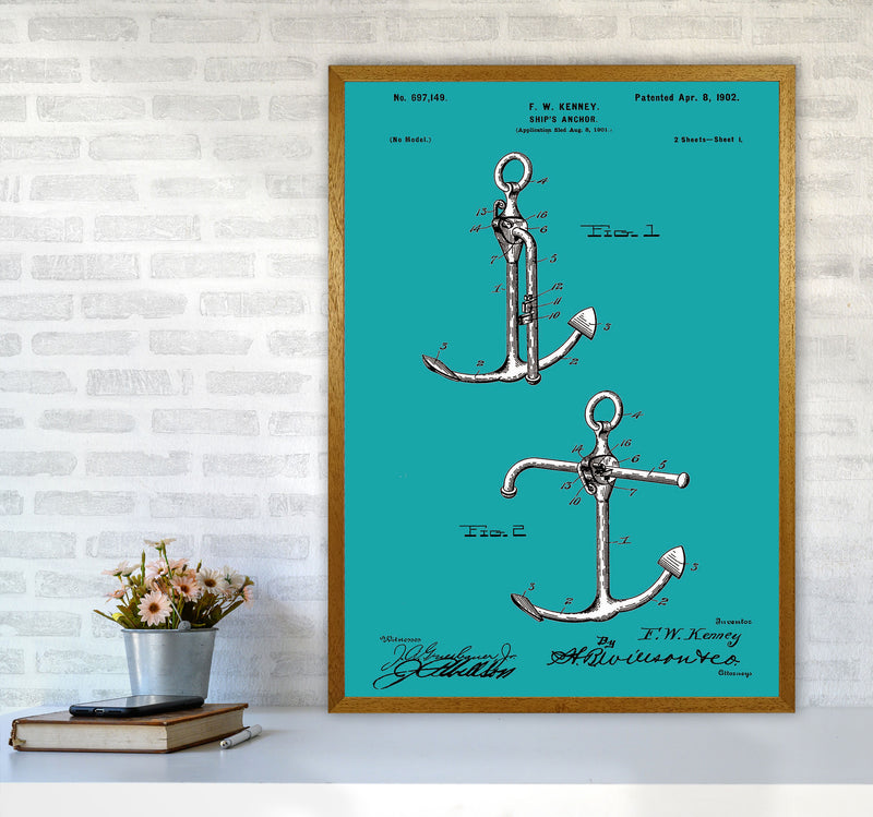 Anchor Patent Blue Art Print by Jason Stanley A1 Print Only