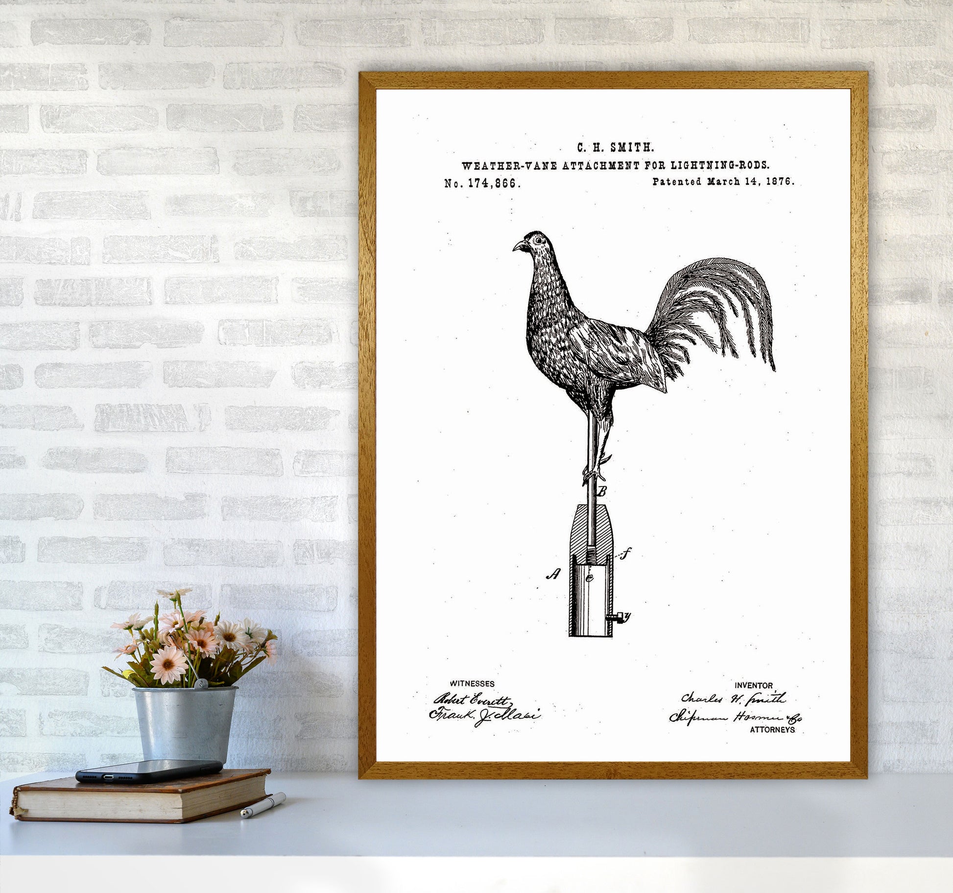 Weather Vane Patent Art Print by Jason Stanley A1 Print Only