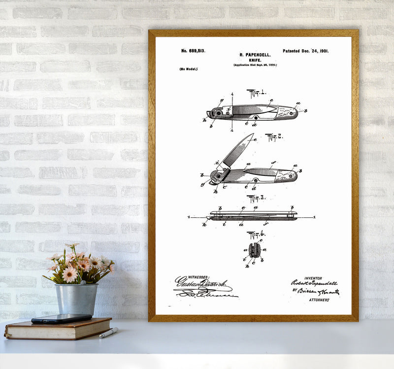 Pocket Knife Patent Art Print by Jason Stanley A1 Print Only