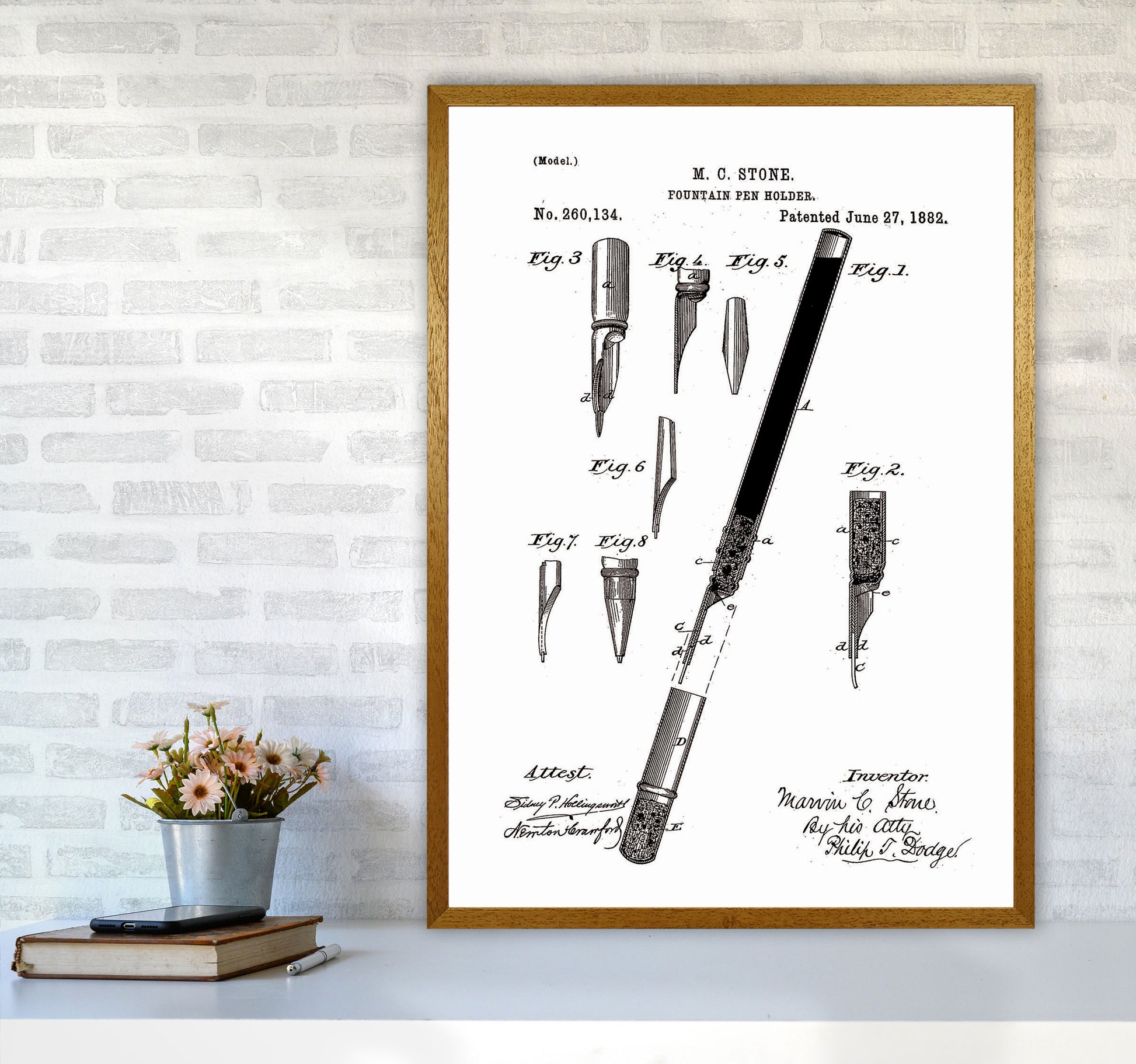 Fountain Pen Patent Art Print by Jason Stanley A1 Print Only