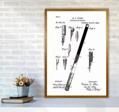Fountain Pen Patent Art Print by Jason Stanley A1 Print Only