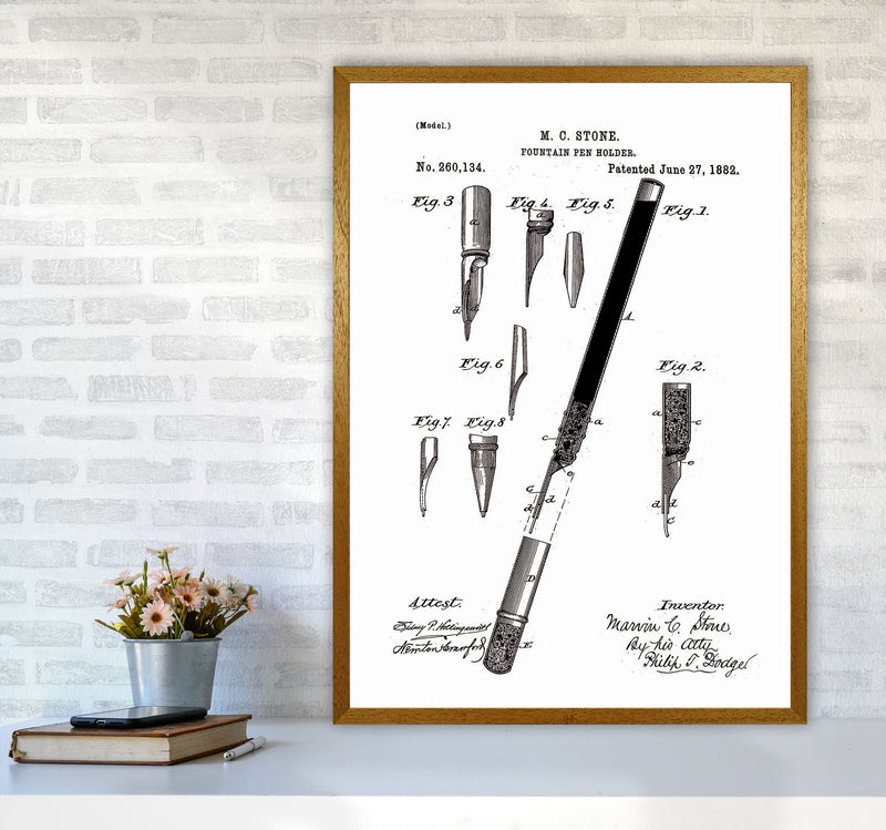Fountain Pen Patent Art Print by Jason Stanley A1 Print Only