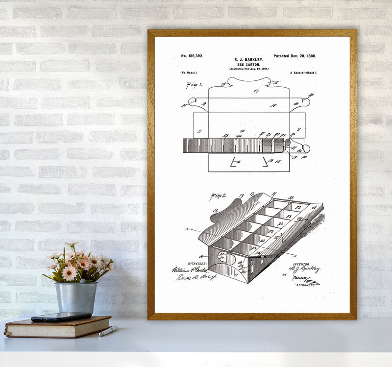 Egg Carton Patent Art Print by Jason Stanley A1 Print Only