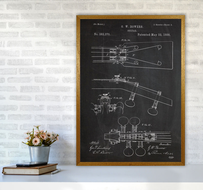Guitar Neck Patent Art Print by Jason Stanley A1 Print Only