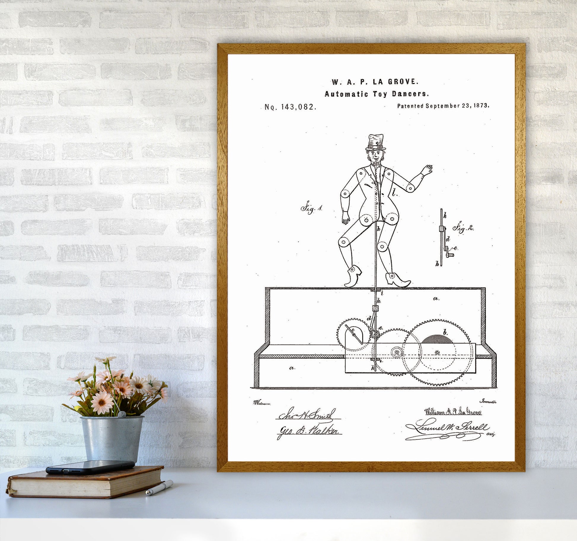 Toy Dancer Patent Art Print by Jason Stanley A1 Print Only