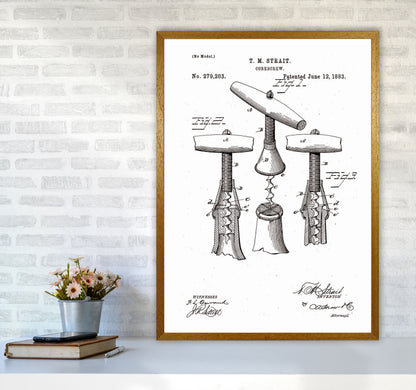 Corkscrew Patent Art Print by Jason Stanley A1 Print Only