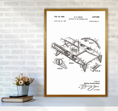 Catamaran Patent Art Print by Jason Stanley A1 Print Only