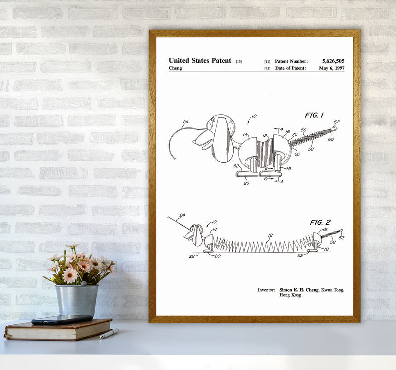 Slinky Dog Patent Art Print by Jason Stanley A1 Print Only