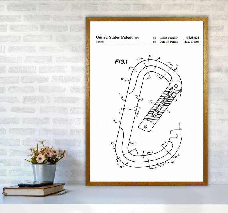 Caribiner Patent Art Print by Jason Stanley A1 Print Only