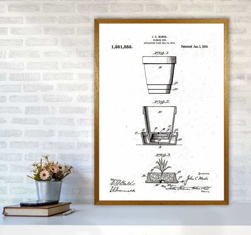 Flower Pot Patent Art Print by Jason Stanley A1 Print Only