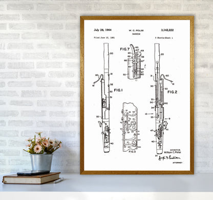 Bassoon Patent Art Print by Jason Stanley A1 Print Only